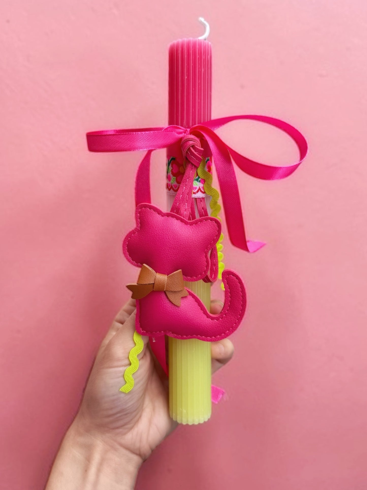 Λαμπάδα με Bag Charm-Cat