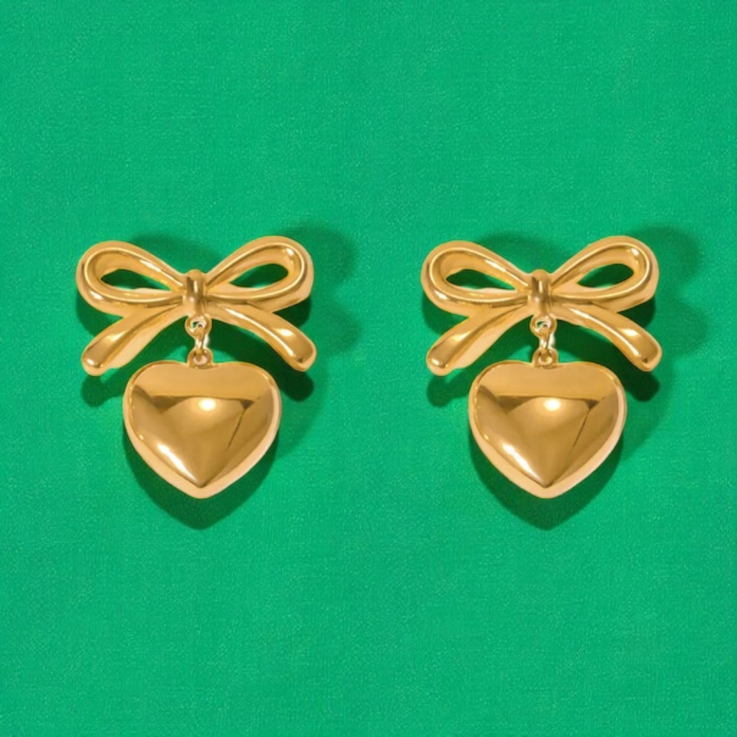 Σκουλαρίκια Bow Hearts