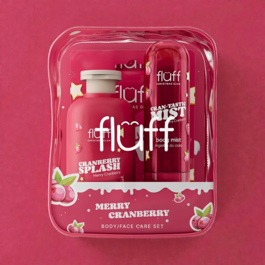 Fluff Face & Body Care Set MERRY CRANBERRY 3pcs