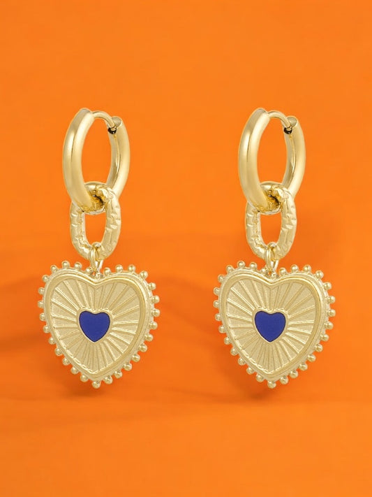 BLUE HEART EARRINGS