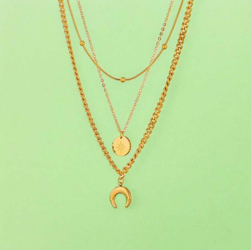 Triple Moon Necklace