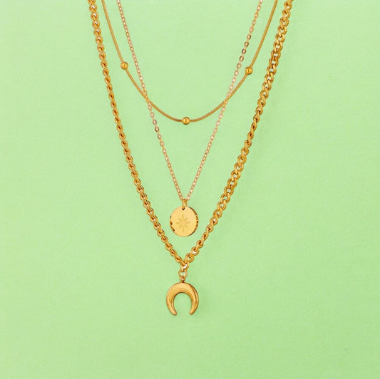 Triple Moon Necklace