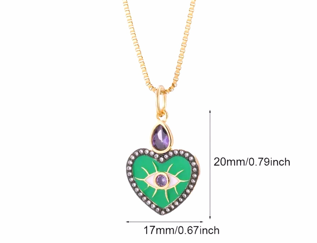 GREEN HEART NECKLACE