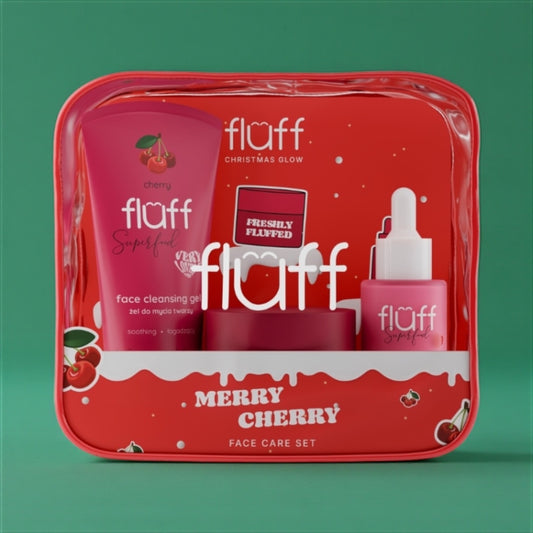 Fluff Face & Body Care Set MERRY CHERRY 3pcs